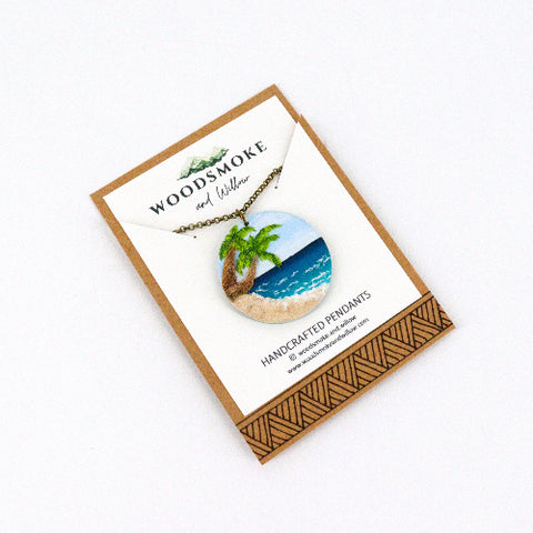 Tropical Beach Pendant Necklace - Arts and Heritage St. Albert