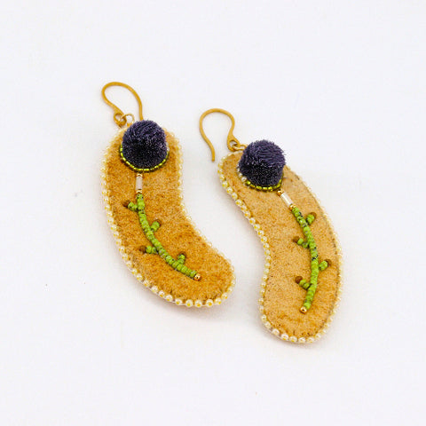 Tufted Bud Beaded Earrings - Arts and Heritage Foundation St. Albert