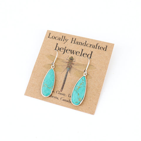 Handcrafted Turquoise and Sterling Silver Earrings - Arts and Heritage St. Albert