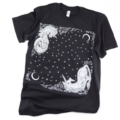 'Unicorn Creature' Hand Silkscreened Magical Creature T-Shirt - Arts and Heritage St. Albert