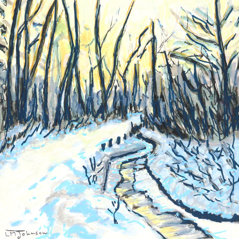 'Winter Blues' Original Painting by Luise Mendler-Johnson - Arts and Heritage St. Albert
