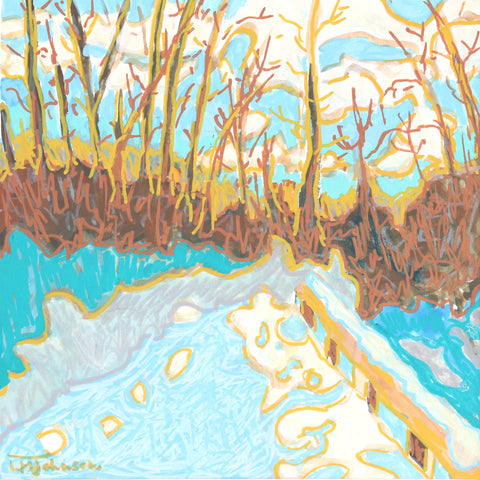 'Winter Light' Original Painting by Luise Mendler-Johnson - Arts and Heritage St. Albert