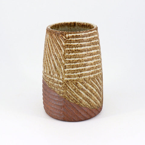 Wood Fired Carved Vase - Arts and Heritage St. Albert