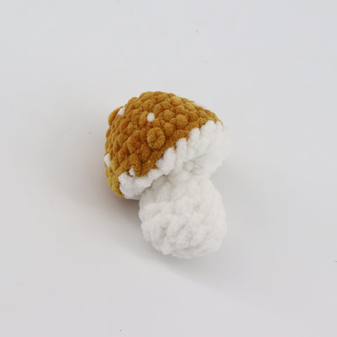 Crocheted Mushroom Yellow - Arts and Heritage St. Albert