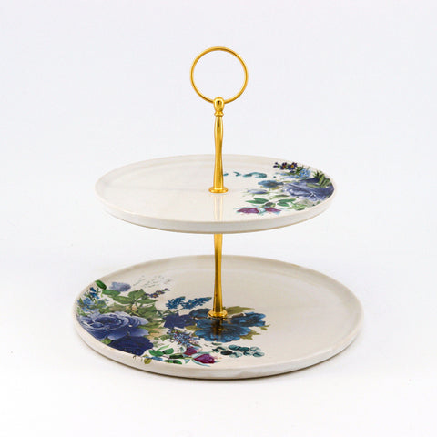 Handmade Ceramic Floral Cake Tray - Arts and Heritage St. Albert