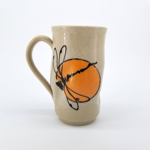 Colourful Handmade Mugs with Dragonfly Decoration