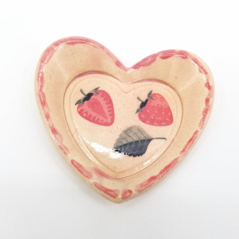 Heart Shaped Strawberry Trinket Dishes