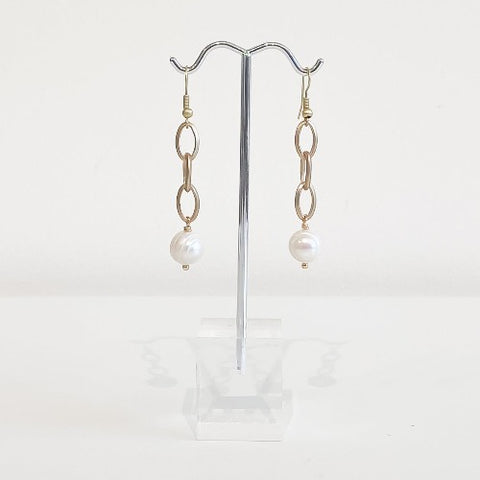 Pearl & Gold Lustre Earrings