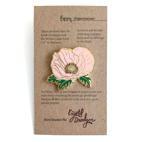 Gold Plated Enamel Pin Poppy - Arts and Heritage St. Albert