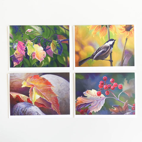 Art Cards Autumn Set of 4