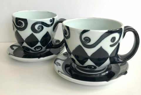 Diamond cup & saucer