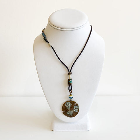 Large Sand Dollar Pendant Necklace