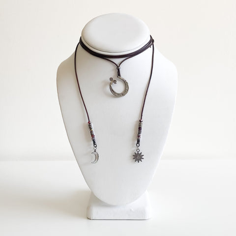 Tide Pool Swirl Lariat Choker Necklace