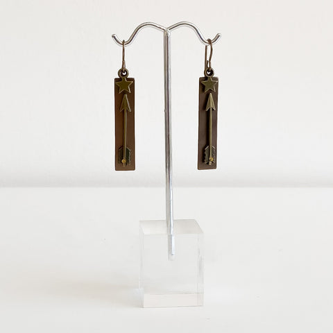 "Aim For The Stars" Riveted Arrow Earrings