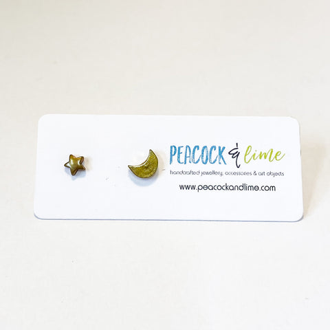 Brass Stud Earrings