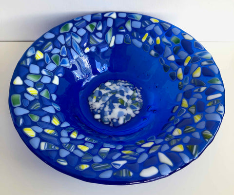 Blue Glass Tumble Bowl