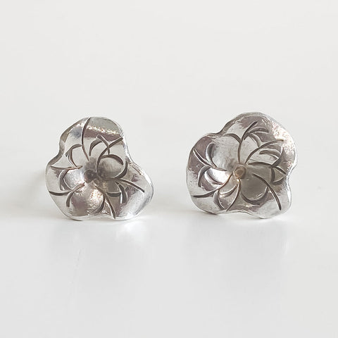 Pure Silver Floral Studs