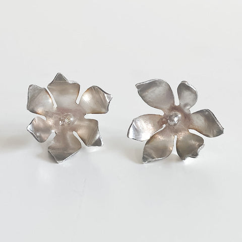 Pure Silver Floral Studs