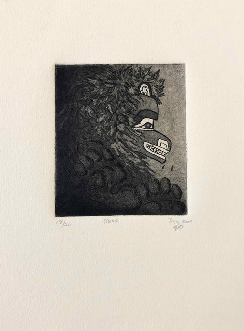 Raven and Bear Etchings