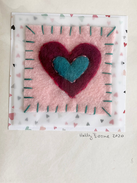 Holly Boone Art Cards - Single Hearts - Arts and Heritage St. Albert