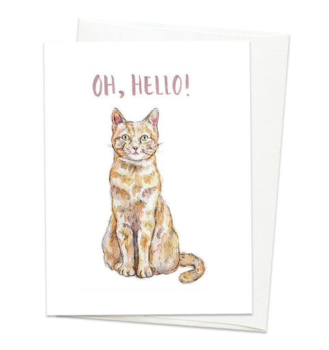 Gloria Ho Illustrations Cards "Oh, Hello" Cat - Arts and Heritage St. Albert