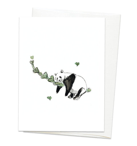 Gloria Ho Illustrations Cards Panda on Bamboo - Arts and Heritage St. Albert