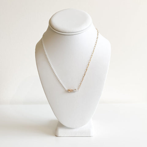 HERA Collection - Mixed Metal 14kt Gold Fill & Sterling Silver Necklace 18"