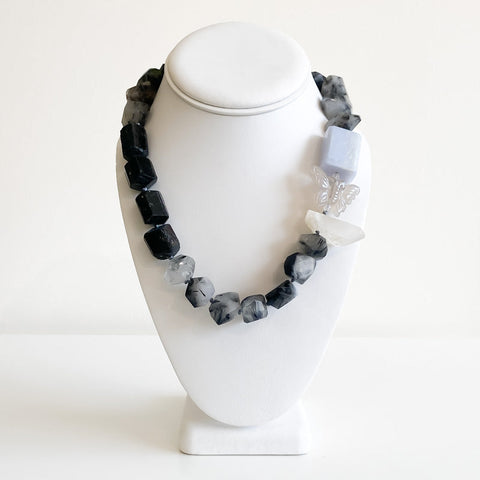 'Pema' Black Agate Necklace