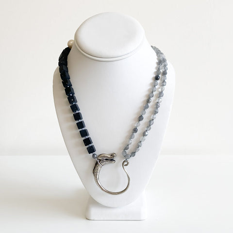 Lava Grey Quartz Necklace