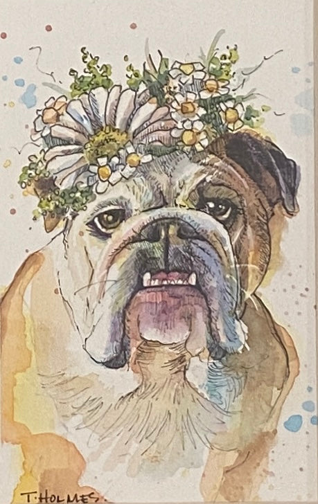 Watercolour Bulldog