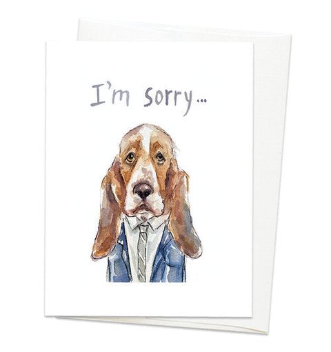 Gloria Ho Illustrations Cards I'm Sorry - Basset Hound - Arts and Heritage St. Albert